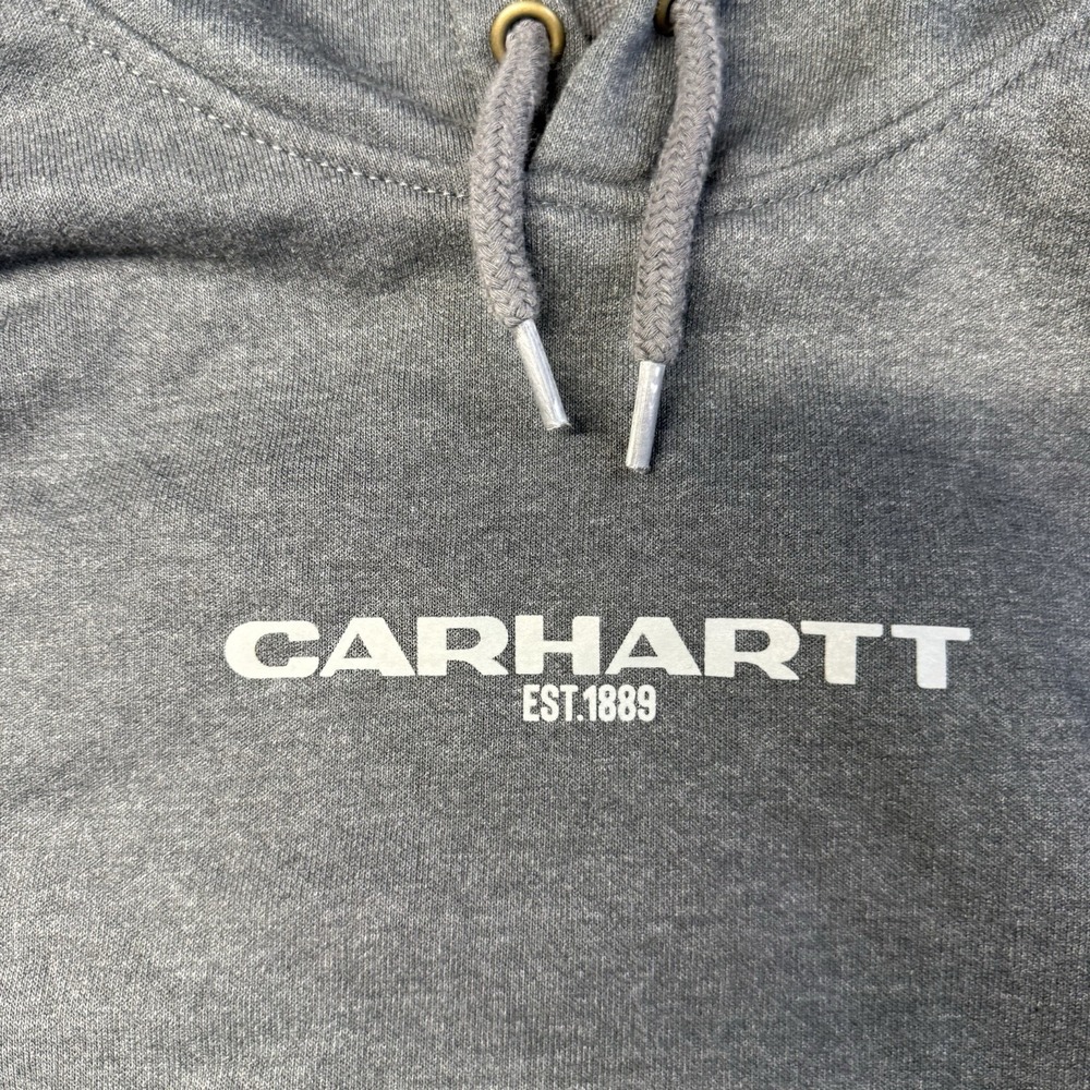 Carhartt Men's Rain Defender Mid 1889 Graphic Sweatshirt Hoodie Gray SMALL - Picture 10 of 10